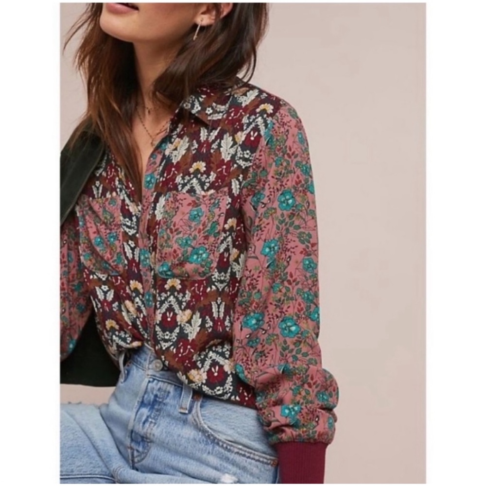 Anthropologie Tiny Button Up Shirt